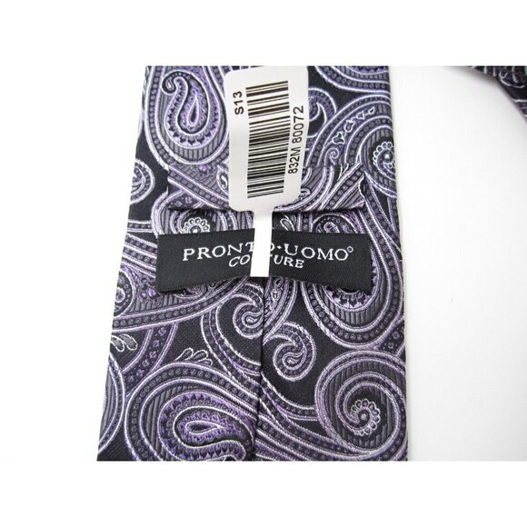 New W/ Tag Pronto Uomo Couture Paisley Silk Neck Tie (T18) - Picture 4 of 6